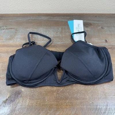 Nuevo Top de bikini Beach Bunny Dylan con aros negro 2XL Foto 1 de 4