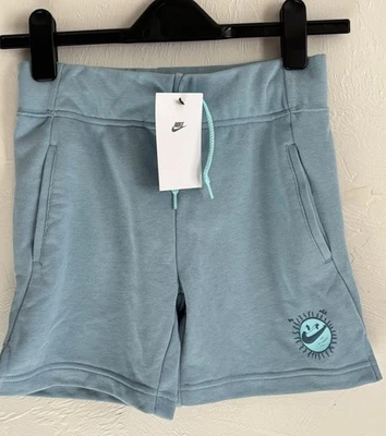 Nike Sun Club Girl's Blue Cotton Blend French Terry  Running Shorts Size M - Image 1 of 4