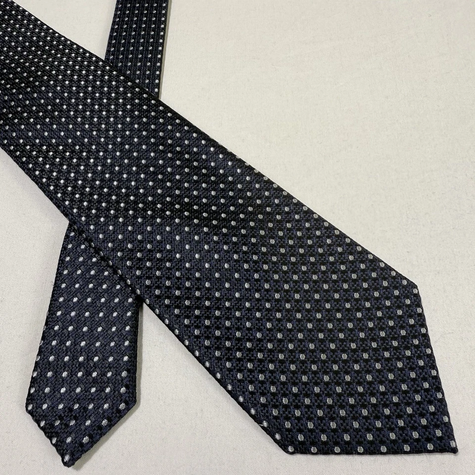 Corbata Tom Ford Cuello Mezcla Seda Hecha en Italia Lunares Negra Lujo Diseñador Corbata Foto 1 de 4