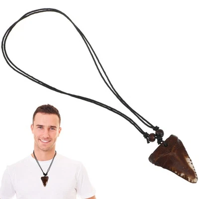  2 Stück Haifischzahn-Halskette für Herren, coole Halskette, Halsschmuck für - Bild 1 von 4