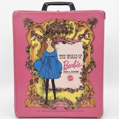 Estuche de Muñeca Rosa Vintage El Mundo de Barbie Armario Mattel 1968 Accesorios Nº1002 Foto 1 de 4
