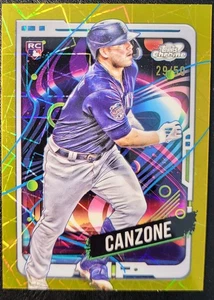 DOMINIC CANZONE RC 29/50 2024 Topps Cosmic Chrome GOLD INTERSTELLAR REFRACTOR - Bild 1 von 3