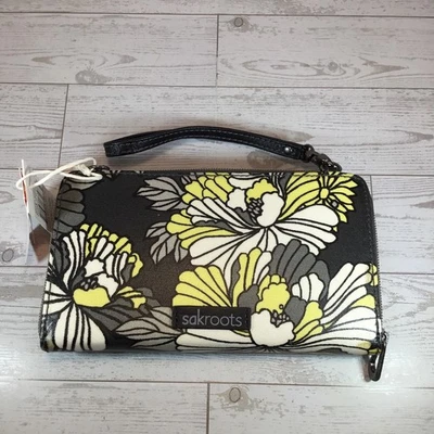 Nuevo Sakroots Teléfono Inteligente Muñequera, Bandolera, Pizarra Floral Patrón Flor  Foto 1 de 4