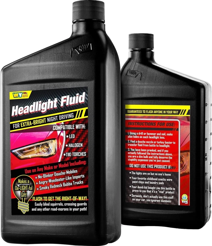 Жидкость для фары автомобильный кляп подарок делает веселое удовольствие от автомобиля неумелые друзья. Hy... - Изображение 1 из 4
