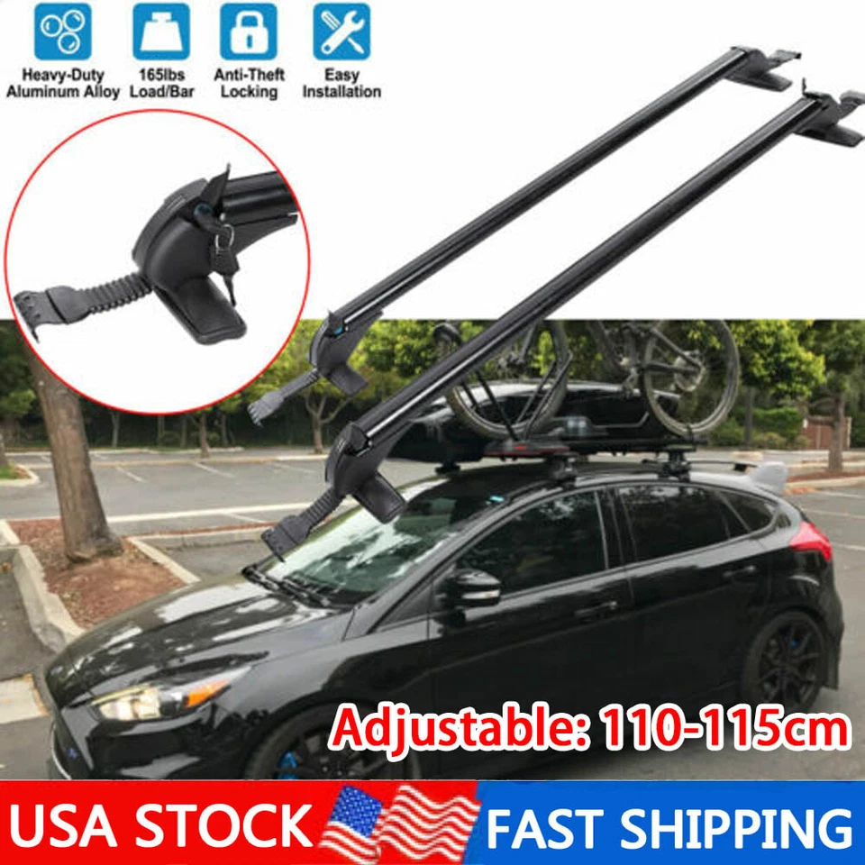 For Ford Focus 2012-20 Car Top Roof Rack Cross Bar 43.3" Luggage Carrier w/ Lock Foto 1 de 4