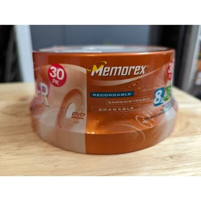 30 pack Memorex DVD - R 8x 4.7 GB 120 min video recordable orange label sealed - Image 1 of 4