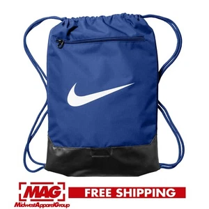 NIKE BRASILIA GAME ROYAL BLUE DRAWSTRING PACK Training Gym Bag Backpack Sack - Picture 1 of 3