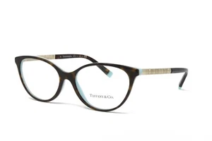 Tiffany & Co. Eyeglasses Women's Cat Eye TF2212 8134 Havana on Tiffany Blue 54mm - Picture 1 of 4