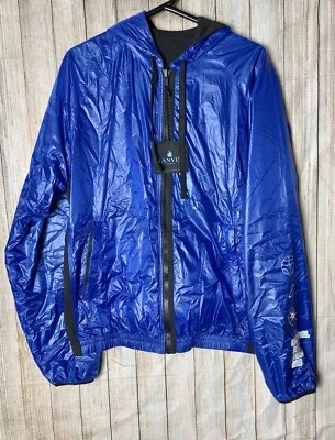 LANVIN Reversible Jacket Windbreaker Hoodie Mens Large Blue BNWT GENUINE — 第 1/4 张图片