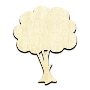 Apple Tree Laser Cut Out Unfinished Wood Shape Craft Supply - Picture 1 of 6
