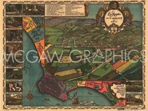 Impresión artística de Los Ángeles 1871 16x24 - Imagen 1 de 1