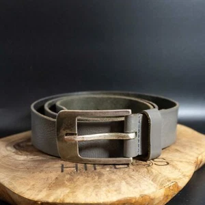 Petrol Industries Mens Belt Vintage Leather Jeans Belt Grey Size 38 - Picture 1 of 5