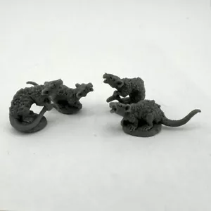 GIANT RATS Reaper Miniatures Bones Black REM20322 D&D - Picture 1 of 3