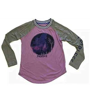 Frozen II Anna Fearless Sleep Top Purple Grey Junior Size M 7/9 - Picture 1 of 1