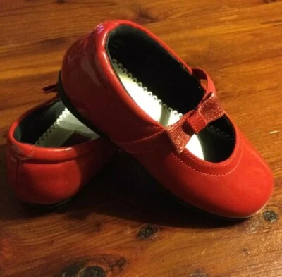 Pre-owned/used ~ Rachel Shoes ~ Red Patent Mary Jane Style Size 8M Girls Toddler - Image 1 of 4