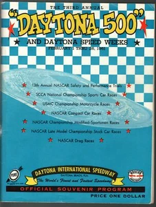 Daytona Int'l Speedway 500 Mile Auto Race Program 2/26/1961-Fireball Roberts-FN - Picture 1 of 1