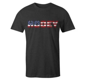HOOEY "PATRIOT" Charcoal Shirt Short Sleeve Tee HT1544CH - Picture 1 of 1
