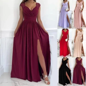 Formal Long Evening Dresses Ball Gown Party Prom Wedding Bridesmaid Dresses Lace - Picture 1 of 15