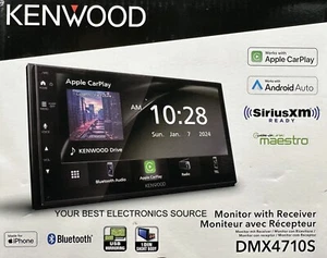 NEW Kenwood DMX4710S 6.8" Touchscreen Receiver, Android Auto & CarPlay Bluetooth - Picture 1 of 3