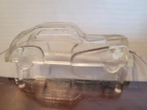 VINTAGE CLEAR 1930'S SEDAN CAR GLASS CANDY CONTAINER  #2 - Picture 1 of 7