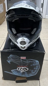 6D HELMETS ATR-1 Helmet Off-Road Helmet White/Gray/Black XL Matte Finish NEW - Foto 1 di 9
