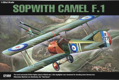 Sopwith Camel F-1 [Limited Edition] 1:32 Plastic Model Kit ACADEMY - Immagine 1 di 4
