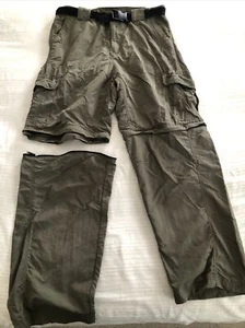 AMERICAN OUTBACK green (youth?) XL convertible Pants / CARGO Shorts Belt - Picture 1 of 8