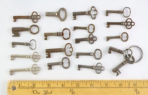 Antique Vintage Lock Skeleton Key Assorted Mixed Lot of 19 - Picture 1 of 3