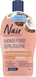 Nair Shower Power Sensitive Formula Hair Remover Legs & Body Coconut Oil 312g - Picture 1 of 4