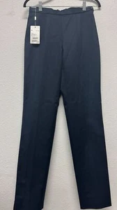 Bogner Fabia Cotton-Blend Dress Pant Slacks US L4 EU 68 Navy Blue Trouser - Picture 1 of 5