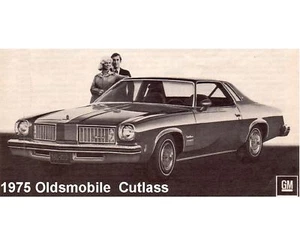 1975 Oldsmobile Cutlass Auto Refrigerator / Tool Box Magnet Gift Card Insert - Picture 1 of 1