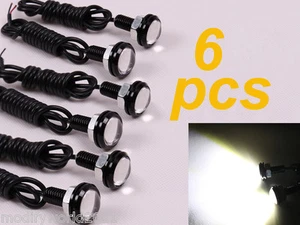 6 x 3W LED Eagle Eye White Light Daytime Running DRL Tail Backup Light Car Motor - Picture 1 of 3