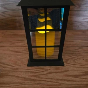 Paar schwarze Windlichter LED Kerzen inkl. Neu Indoor Outdoor [SH] - Bild 1 von 7