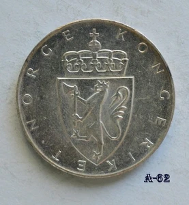 1964 Norway 10 Kroner SILVER MS53 BIG COIN (A-62) FREE SHIPPING - Bild 1 von 2