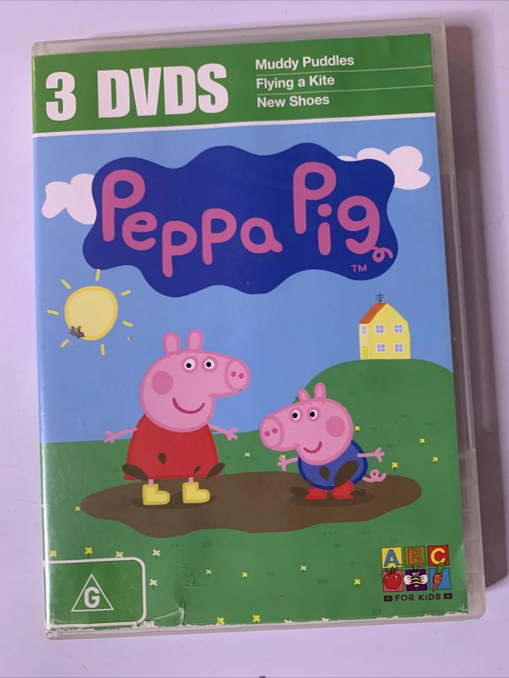 Peppa Pig: Muddy Puddles, Flying A Kite, New Shoes (DVD, 3-Disc) Region 4 - image 1 of 4