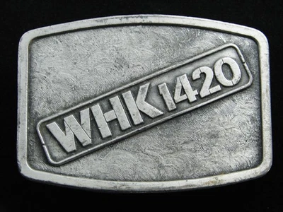 RF07150 HEBILLA DE CINTURÓN ESTACIÓN DE RADIO CLEVELAND OHIO VINTAGE AÑOS 70 **WHK 1420** Foto 1 de 2