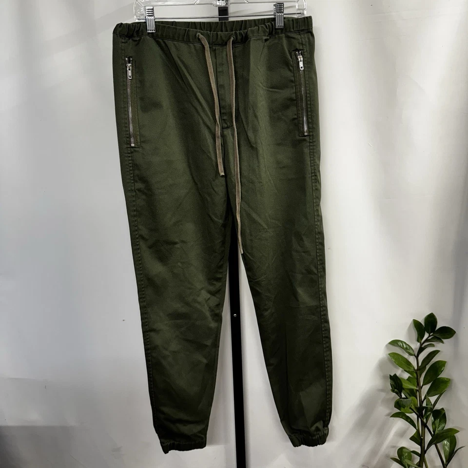3.1 Phillip Lim Men’s 30 30x29 Green Slim Jogger Drawstring Pants Stretch Cotton - Image 1 of 4