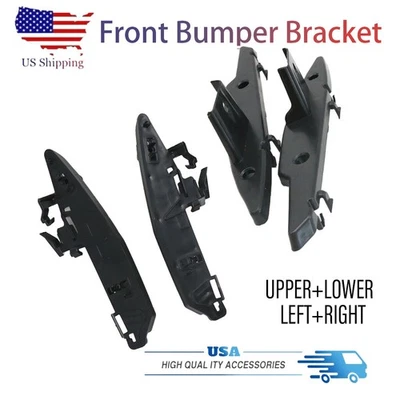 2 Pair Bumper Brackets Set Front Upper+Lower Fits For 2018-23 BMW X3 2019-21 X4 - Изображение 1 из 4