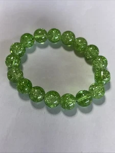 Bracciale elastico perle pietre preziose cristallo quarzo arcobaleno himalayano naturale 11,5 mm - Foto 1 di 6
