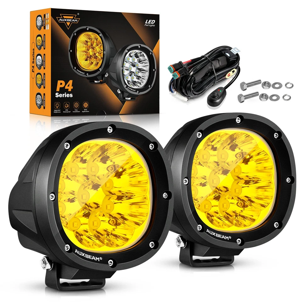 2x AUXBEAM 4" Inch LED Driving Fog Light Spot pods For Dodge RAM 1500 2500 3500 Foto 1 de 4