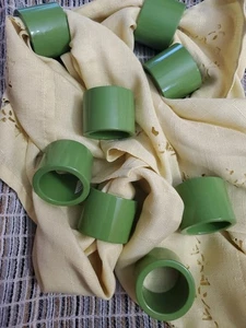 8 Vintage Vera Melamin Serviettenringe. Grün Made In Japan - Bild 1 von 6