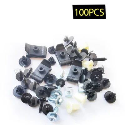 100X Para Lexus Pernos de carrocería Clips de tuerca en U-Motor M6 Bajo Cubierta Protector contra salpicaduras Foto 1 de 4