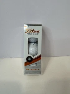Golf Ball (1 sleeve 3 balls) Titleist Velocity NEW - Picture 1 of 4