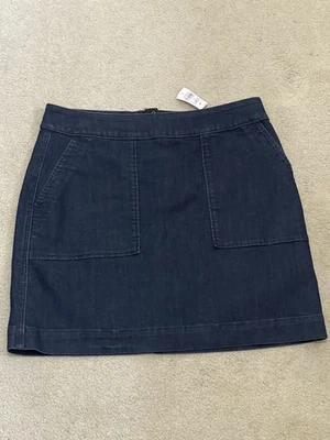 Новый с Ярлыками лофт джинсовой ткани мини юбка темно стирка половина молнии назад большие карманы размер 12 - Изображение 1 из 4