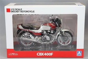 Modellino moto pressofuso Aoshima Skynet scala 1/12 Honda CBX400F rosso perla/candy - Foto 1 di 5