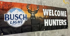 NEW Busch /Busch Lite Logo Only Hunting - Welcome Hunters 2x6 Banner - Picture 1 of 3