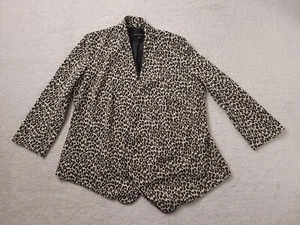 Notations Womens S Blazer Jacket Animal Print Open Front Long Sleeve - Picture 1 of 10