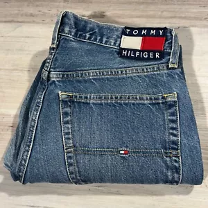 Vintage Tommy Hilfiger Light Blue Denim Jeans Size 32x30 Classic Y2K - Picture 1 of 14
