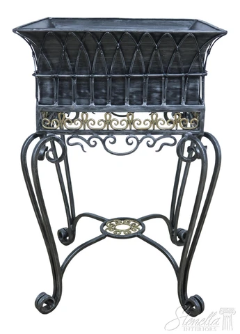 56165EC: MAITLAND SMITH Iron & Brass Planter Cover