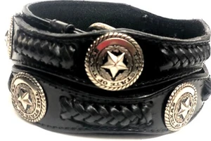 Cinturón de cuero genuino Texas Star Conchos, cinturón occidental de 1 1/2" de ancho para hombre, vendedor de EE. UU. - Imagen 1 de 5